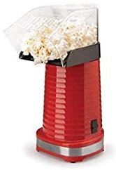 JHNEA Popcorn Maker Machine, Electric Hot Air Popcorn Maker, 1200 W, Healthy Home Made Treats,Red