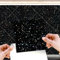WALPLUS 15cm(6)@72pcs Terrazzo Holographic Glitter Black Wall Tile Sticker Tile Paint Stick on Tiles Peel and Stick Self Adhesive Wall Tiles Stickers for Kitchen Bathroom Tile Transfer Backsplash