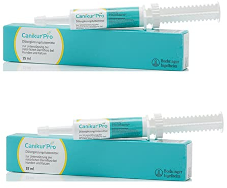 Boehringer Ingelheim Canikur Paste | Doppelpack | 2 x 15 ml | Diät-Ergänzungsfuttermittel für Hunde und Katzen | Kann dabei helfen die natürliche Darmflora zu unterstützen