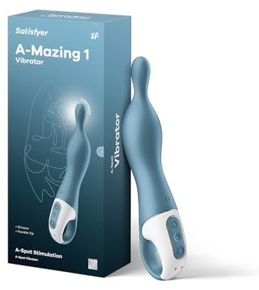 Satisfyer A-Mazing 1 Dildo Vibratore per Clitoride e Punto A | Punta flessibile una Stimolazione profonda | Impermeabile (IPX7) | Sex Toys Vibratori ricaricabile per Donne in Blu