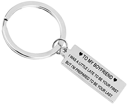 Stfery Schlüsselanhänger Personalisiert Mann, Schlüsselanhänger Personalisiert Edelstahl Erkennungsmarke An Meinen Freund Silber Geschenk