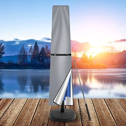 MI CASA Sonnenschirm Schutzhülle, Sonnenschirmhülle Schutzhülle für Sonnenschirm 2 bis 3 M, Ampelschirm Schutzhülle Ampelschirm Hülle Gartenschirm Abdeckung, Wasserdiht und UV-Anti (190x30/50cm)