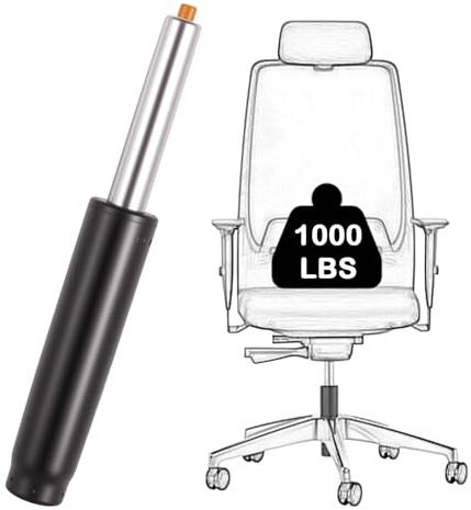 Gasdruckfeder-Zylinder-Bürostuhl, Klasse 4, Kolben-Gaslift-Basis, Ersatz, 450 kg, robuster pneumatischer Stoßdämpfer für Bürostühle, Länge 300–450 mm, Schwarz