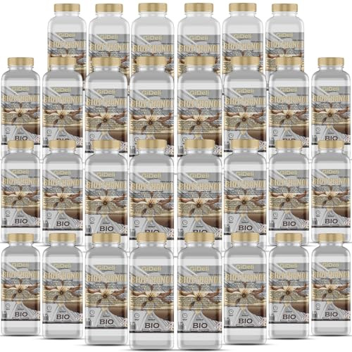 GiDeli Bioéthanol Lot de 30 x 1 l Parfum vanille 96,6 % éthanol pour cheminée intérieure et extérieure Sans fumée ni suie Fabriqué à partir de maïs et de betterave sucrière