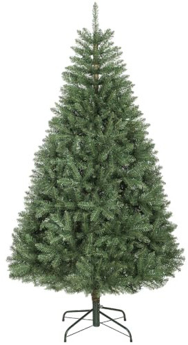HOMCOM Weihnachtsbaum künstlich 180 cm Christbaum mit 1687 Zweigen Grün
