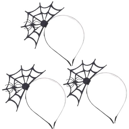 MOTHNUR 3stücke Spinnennetz-haarreif Halloween-design mit Großem Muster für Partys und Kostüme Kopfschmuck mit Festlichem Look