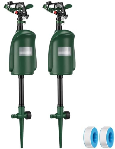 Qualirey 2 Pack Motion Activated Sprinkler Motion Activated Cat Deterrent Deer Repellent Animal Deterrent Devices for Garden Outdoor