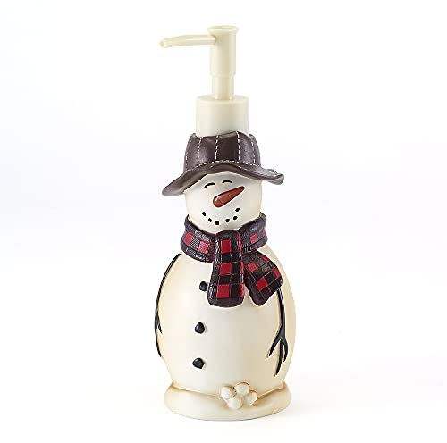 Avanti Linens Snowmen Schneemänner-Gathering-Kollektion, Harz, Natur, Lotion Pump/Soap Dispenser