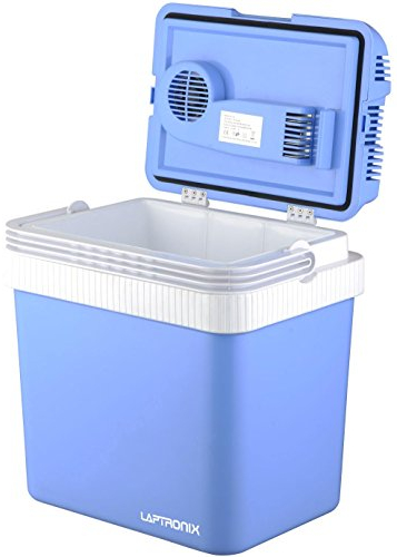 24L Electric Cool Box Cooler for Drinks Food Ice, Hot & Cold Coolbox for Travel Camping Picnic Caravan Festivals, 12V DC &240V AC Adapter CE GS Certified
