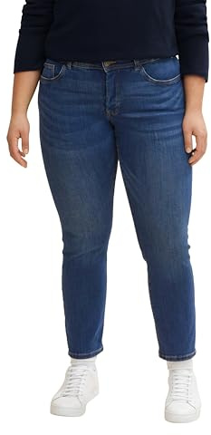 TOM TAILOR 206220222 Plusize Slim Fit Jeans Femme ,10119 - Used Mid Stone Blue Denim ,44 Grande taille
