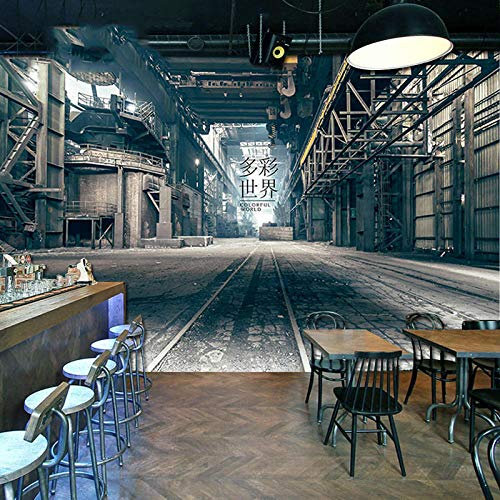 XCHBH Tapete Selbstklebende Tapete Wandbild (B) 520X (H) 290Cm3D Wandposter Stereo Retro Industrieller Windkanal Raum Wandkunst Große Fototapete Junge Schlafzimmer Kinder Zuhause Dekoration Kunst