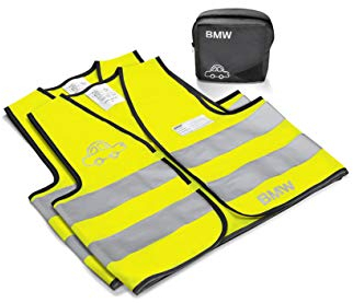 BMW Kinder Warnwesten Westen inkl. Tasche 2 Stück