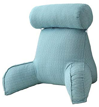 Almohada lectura/cojín apoyo lumbar, almohadas reposo con soporte brazo y cuello, cojín granpara adultos, ideal como respaldo para libros o juegos