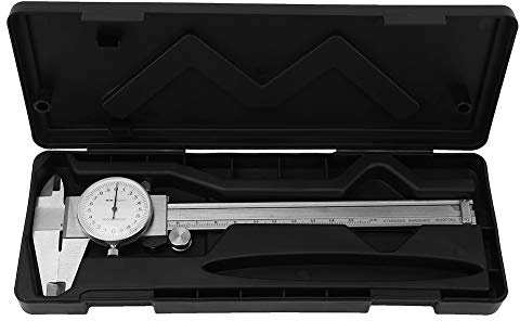 Calibrador Vernier de 0-150 Mm, Calibre Vernier de Esfera de Aplicación Ancha de Doble Escala, para Medir Hardware Herramientas de Bricolaje Herramientas de Bricolaje Instrumento de Medida