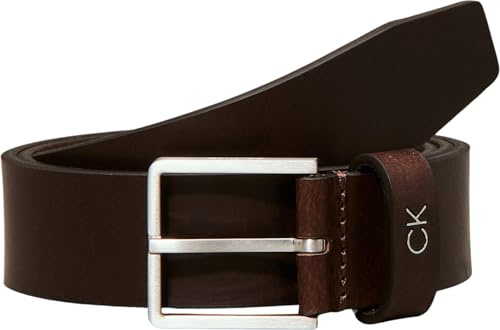 Calvin Klein Herren Gürtel Formal Belt 3,5 cm Ledergürtel, Braun (Dark Brown), 95 cm
