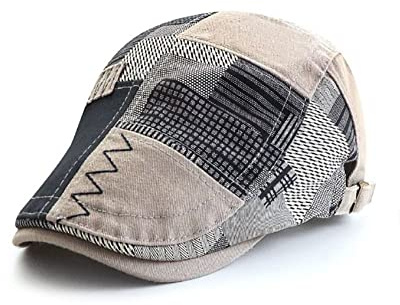 QICHEN Casquette Plate Vintage Homme Coton Réglable Irlandaise | Flat Cap, Béret, Loisirs Sport, Chapeau Souple Visière, Printemps Été