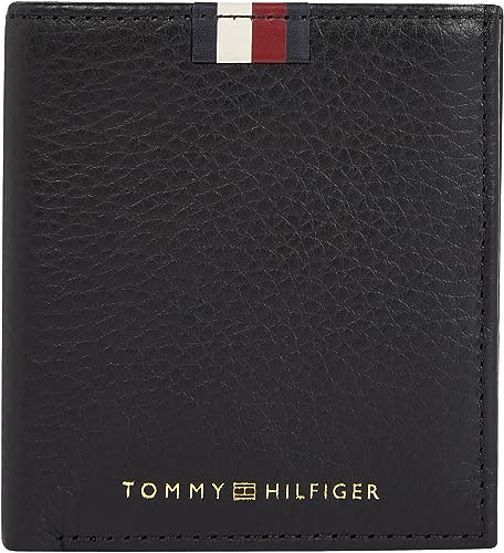 Tommy Hilfiger Herren Geldbeutel Trifold mit Münzfach, Mehrfarbig (Black), Einheitsgröße