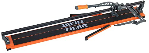 TILER Fliesenschneider 1200mm，Profi Manuelle Fliesenschneidmaschine 6mm-14mm Schnittstärke, abnehmbare Oxidhaut und Metallschneidrad, Rutschfeste Unterlage und ergonomischer Griff 8102E-5B