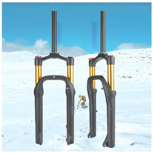 HIMALO Fat Bike Gabel 20 Zoll Luftfedergabel Federweg 100 Mm 28,6 Mm Gerade Vorderradgabel Manuelle Sperre, for 4,0 Zoll Reifen Snow Beach E-Bike