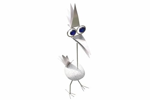 Edelstahl Vogel, Steinvogel 90cm Granitvogel Edelstahlvogel (grün)