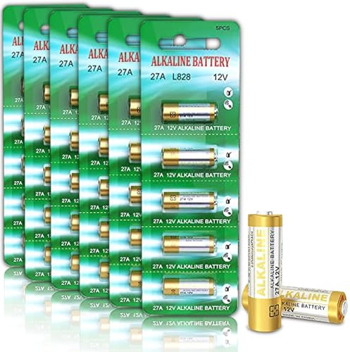 27A 12V Alkaline Batterien A27S MN27 L828 A27 12V Batterie 30 Stück | für Fernbedienung, Licht, elektronische Kleingeräte,quecksilberfrei【5 Jahre Garantie】
