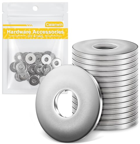 M6 Rondelle Piatte 20 Pezzi,Caianwin DIN 9021 Large Diametro Esterno Acciaio Inox Rondella Di Metallo Per Viti Bulloni
