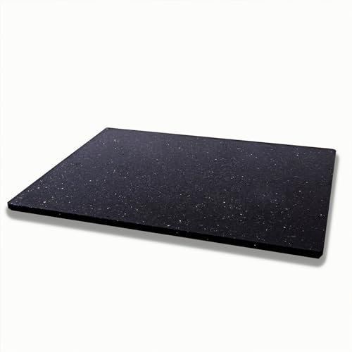 gulploug Tagliere in marmo di granito di mezzanotte con vassoio da portata in pietra per formaggi, salumi, caramelle e caffè – Grande dimensioni 16 x 20 cm, perfetto per cucina, cottura, impasto e