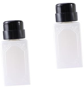 Ipetboom 2pcs Cleaning Alcohol Squeeze Bottle Nail Remover Pump Travel Bottles for Toiletries Easy Operation Design