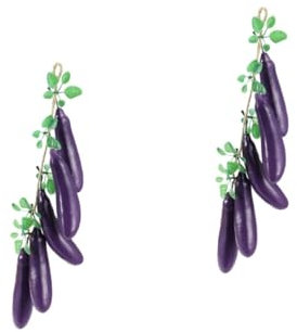 ABOOFAN 2 Pièces légumes artificiels Fausse Plante Faux légumes Fausses Plantes Plante Artificielle végétaux artificiels Pomme de Terre Aubergine Fausses brochettes de légumes