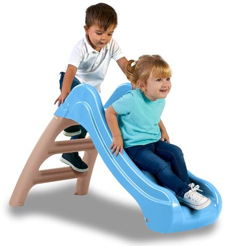 FEBER - Traumrutsche, kleine Gartenrutsche, rutschfeste Treppe, sonnenlicht- und wetterbeständige Farben, einfache Montage, ab 1 Jahr, Famosa (FEL15000)
