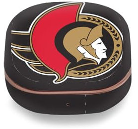 Head Case Designs Offizielle NHL Übergroß Ottawa Senators Vinyl Haut Aufkleber Abziehbild Abdeckung kompatibel mit Buds Live/Buds Pro / Buds2