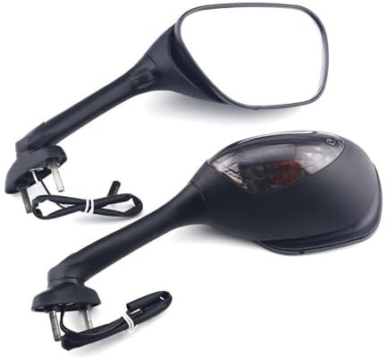 Seite Rückspiegel Für Suzuki Für GSXR600 Für GSXR750 2006-2021 Rückspiegel Mit Blinker Licht Lenkerendenspiegel Motorrad(Smoke Lens)