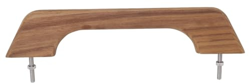 Pasamanos de teca, pasamanos de agarre con mango de madera de teca de un solo bucle de 12 pulgadas para barcos y vehículos recreativos accesorios para vehículos recreativos marinos