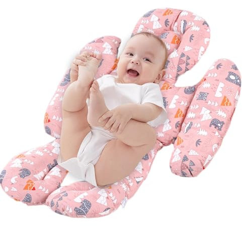fanelod Sitzeinlage für Kleinkinder – Baby-Autositz-Kopf- und Körperstütze für Neugeborene, 2-in-1 umkehrbares Baby-Autositzkissen, weicher Kinderwagen-Kisseneinsatz für Baby-Autositze, Kinderwagen