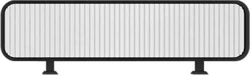 Glas-Trennwand aus Edelstahl für Essbereiche, halbsichtbarer Sichtschutz für Restaurant, Bar, Hotel, Büro, schwarz, 50 x 150 cm