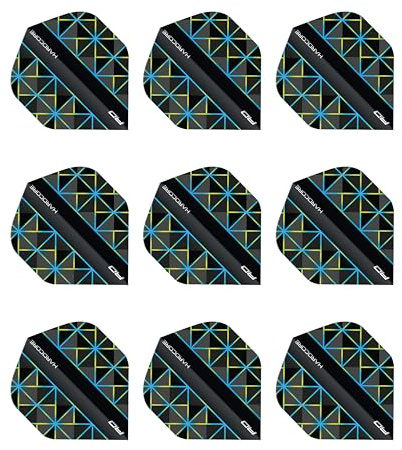 RED DRAGON Hardcore Prämie Standard Extra dick - 100 Mikron - Dart Flüge 3 Satz Pro Packung (9 Dart Flüge insgesamt) – Professionelles Dartzubehör