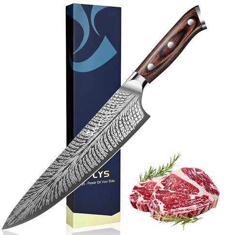 Plys Cuchillos Cocina Chef Cebollero 20.5cm: Cuchillo Cebollero Verduras Multiusos Acero Inoxidable Cuchillo Chef