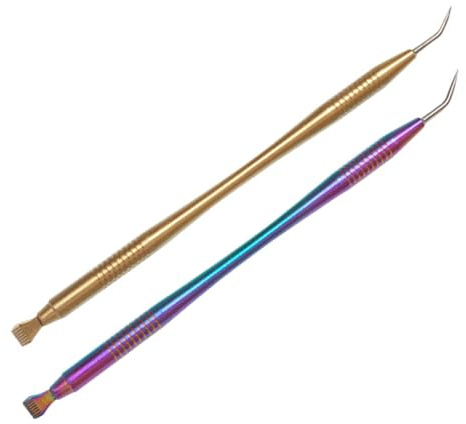 AEIOPRS 2 Pcs Peine Accesorio para Levantar Pestañas Cepillo de Acero Inoxidable para Separador y Lifting de Pestañas Herramienta para Extensiones Lash Lift Vistoso