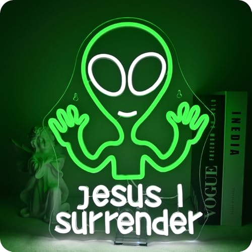 GLYOX Alien Kopf Neon Schild,Led Schild Wandleuchte,USB-Dimmbare Butterfly Neon Sign für Wanddekoration USB-Dimmbare Neon Sign für Schlafzimmer Bar Café Club