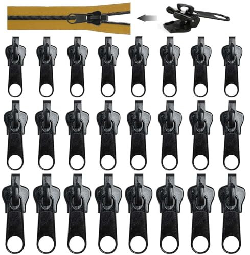 Reißverschluss Reparatur Set, 24 Stück Fix-Reißverschluss Zipper, Reißverschluss-Zipper Ersatz, Universal Reißverschluss Reparatur Set Für Kleidung, Gepäck, Rucksack Reisverschluss-Zipper Ersatz