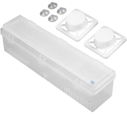 Distributeur de film adhésif – Coupe-film flexible professionnel | Pratique en plastique plastique rechargeable | Coupe-film résistant pour emballage alimentaire
