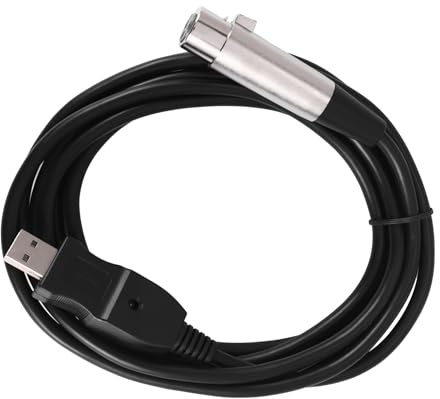 Pesfehhy USB Stecker auf XLR Mikrofon, Verbindungskabel, USB MIC