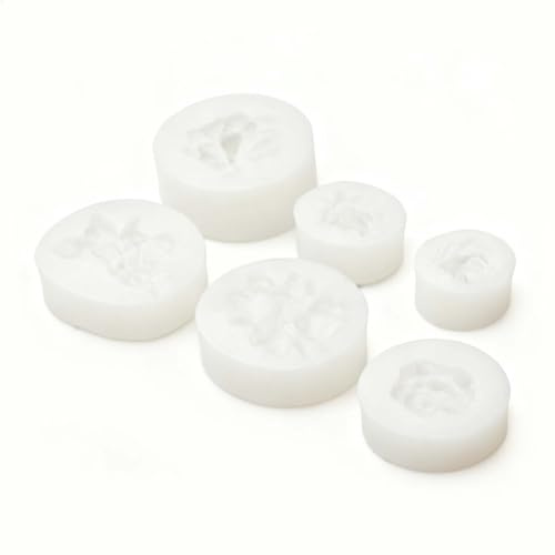 Set de 6 Moldes para Velas 3D, Moldes de Silicona para Velas con Diseño de Flores, Moldes Versátiles para Crear Velas, Jabones, Yeso Aromático y Manualidades de Resina