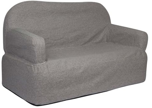 VFM e-Store - Inflatable Camping Sofa Lightweight, Durable Outdoor Seating for, Festivals, Picnics, Portable Water-Resistant, Easy Setup, 140cm X 86cm X 81cm, Grey, Comfortable Alternative To Chairs