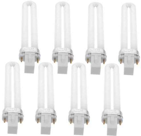 DECOMELODY Tubo De Lámpara De Gel Para Uñas 8 Piezas 9w Repuesto Uv Para Salón y Uso Doméstico Secado Rápido Compatible Lámparas Ultravioleta