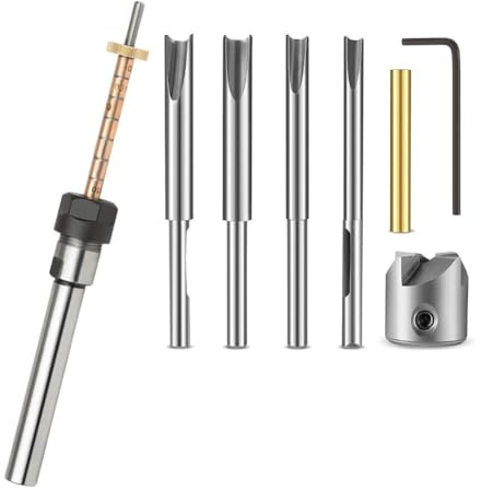 Wadakada Kit de Fabrication de Stylos, Tige de Stylo et Porte-Stylo, Ensemble de Coupe, Mandrin de Tournage Du Bois pour la Fabrication de Stylos, Pièces de Tour à Bois A
