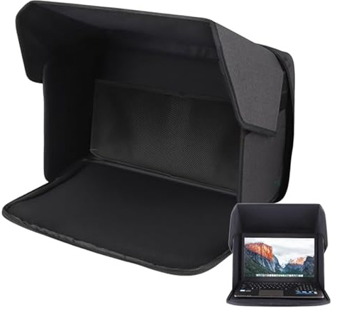 Portable Laptop Sun Shade,14 Inch Laptop Bag Foldable,Computer Tent for Working Outside,Computer Sunshade Privacy Shield - Foldable Privacy Hood for Frequent Travelers Busy