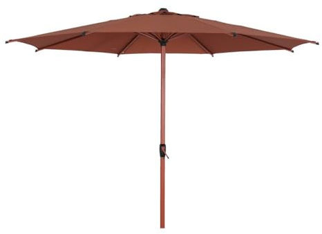 HESPERIDE - Parasol Droit Rond Loompa - 3m - Protection UV, Toile Amovible Déperlante et Inclinable - Structure Acier Traité Antirouille