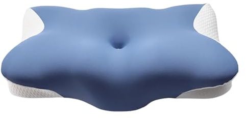 OrziX Cuscino Cervicale Memory Foam per Dormire – Ortopedico ed Ergonomico, Supporto Collo e Spalle, per Fianco e Schiena, Federa Sfoderabile Lavabile