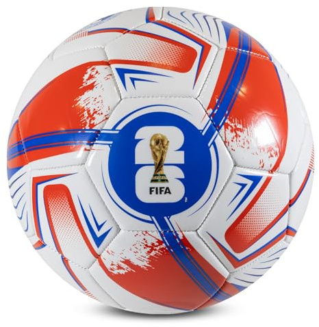 Hy-Pro Officially Licensed FIFA World Cup 2026 Size 5 Turbine Football - Training Ball with Trophy Design & Host Nations Graphics, Football Gifts for Boys - FIFA World Cup 2026 Design